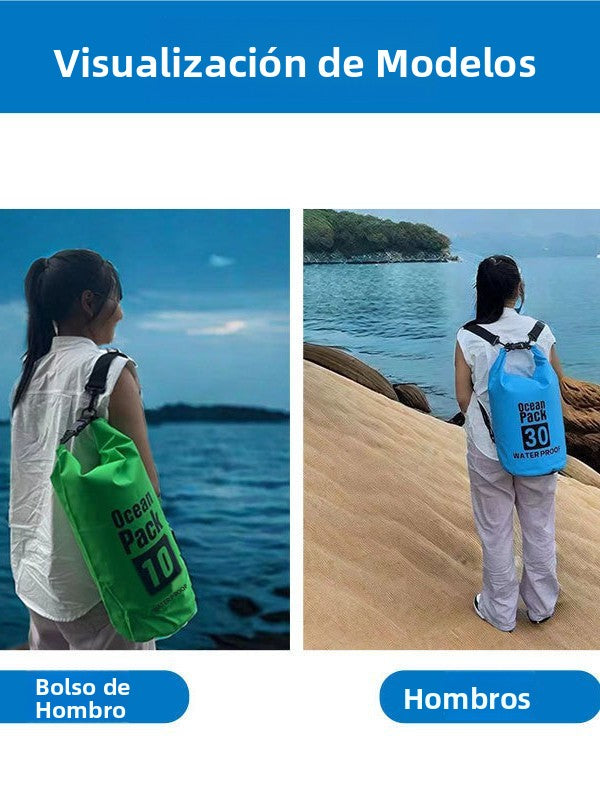 Portable Waterproof Outdoor Bag: Double and Single Shoulder PVC Rafting Pack