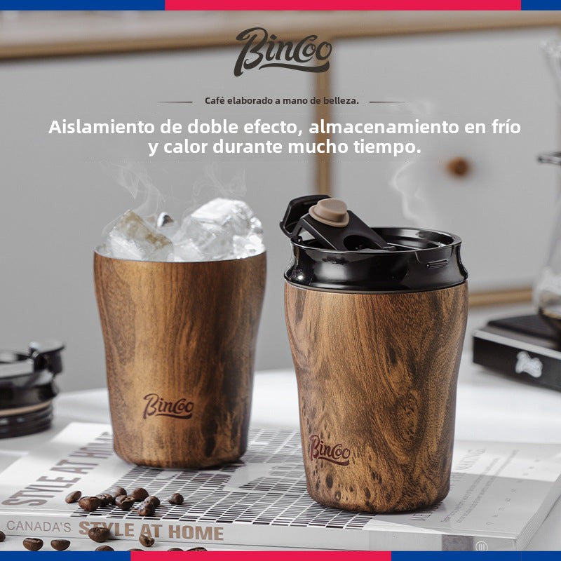 Taza de Cerámica Bincoo: Vaso Térmico Retro de Alta Calidad, Portátil y Acero Inoxidable