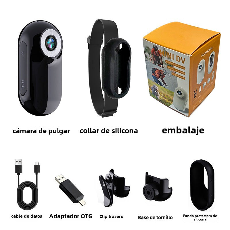 Cámara Deportiva 1080P: Portátil, Ideal para Mascotas y Actividades al Aire Libre