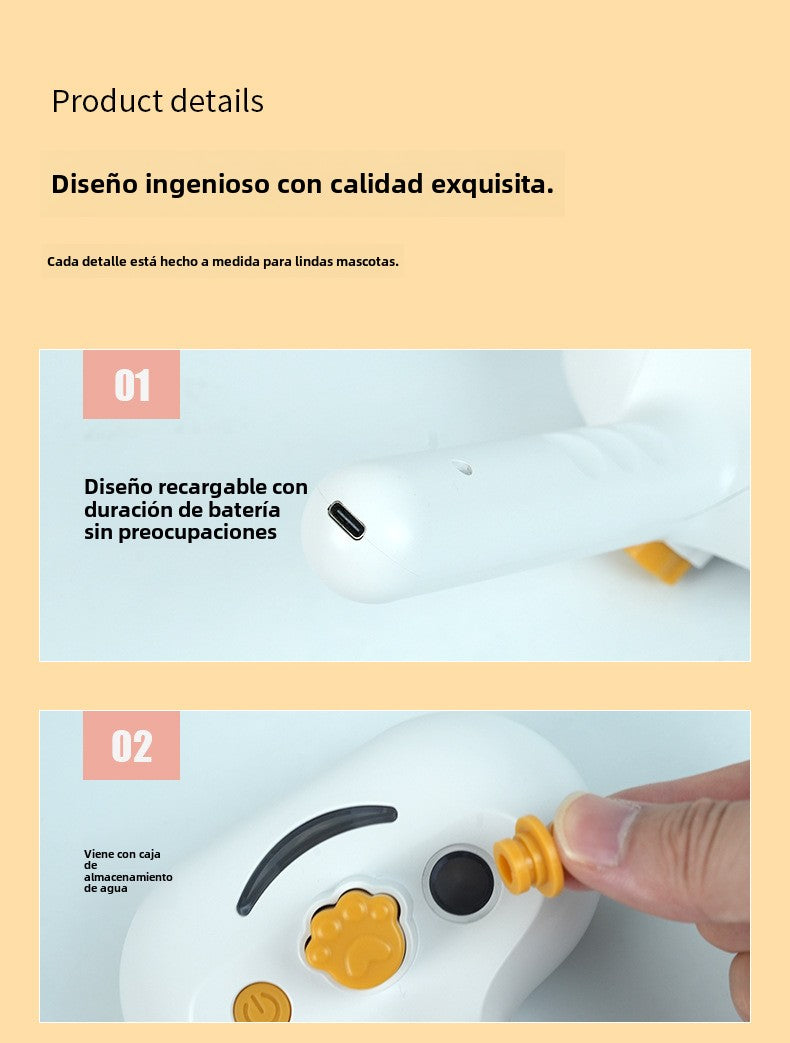 Cepillo con Spray Integrado para Mascotas: Peine Desenredante para Perros y Gatos, Elimina Pelo Muerto y Nudos, Uso Profesional