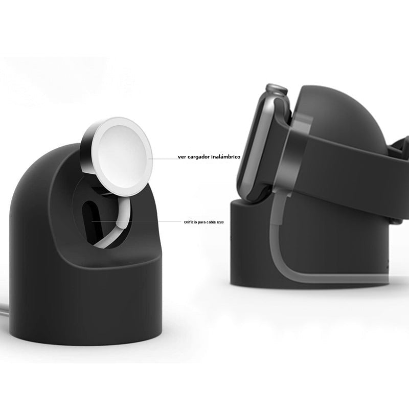 Soporte de Carga Inalámbrica para Apple Watch: Base de Carga de Silicona para Escritorio, Soporte de Carga Inteligente
