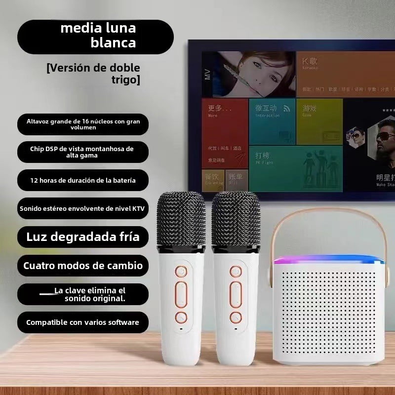 Altavoz Bluetooth Y1 con Micrófono: Sistema de Sonido Inalambrico para Karaoke en Casa