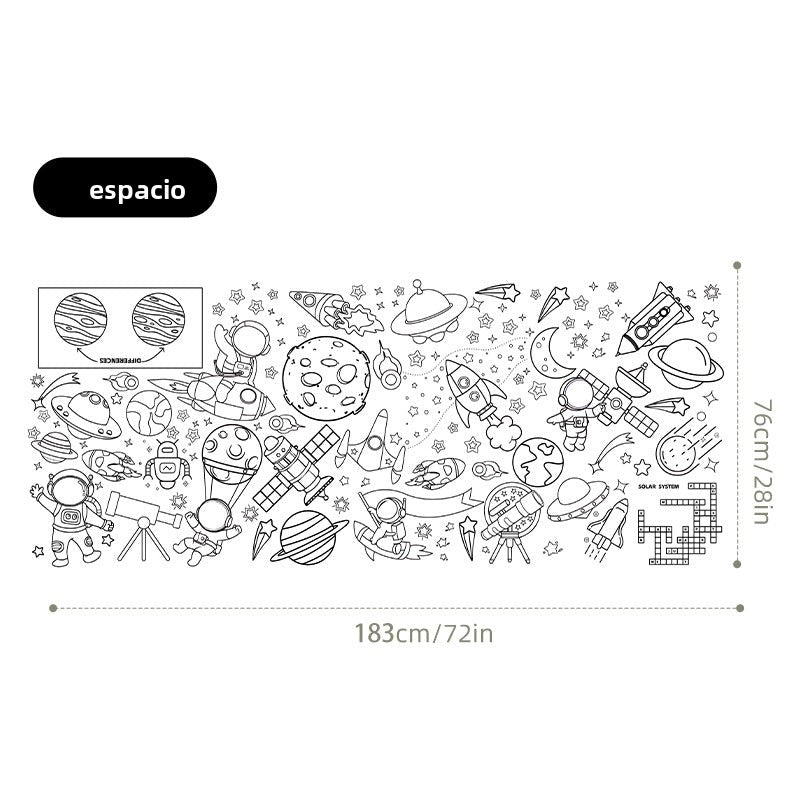 Papel Adhesivo Infantil para Colorear y Pintar – Murales Decorativos en Varios Diseños