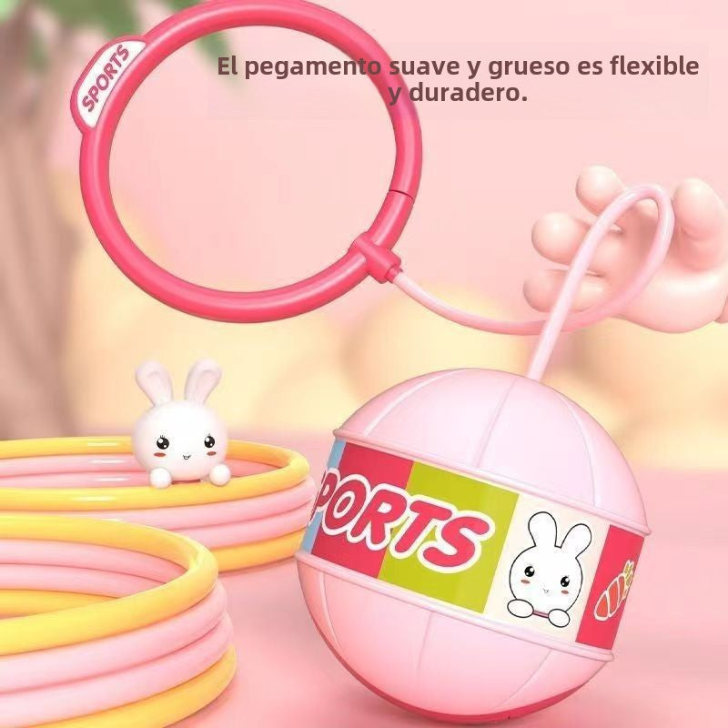 Pelota Saltarina con Luz LED para Niños: Bola de Equilibrio con Anillo para Pie, Juguete de Salto con Aro Luminoso