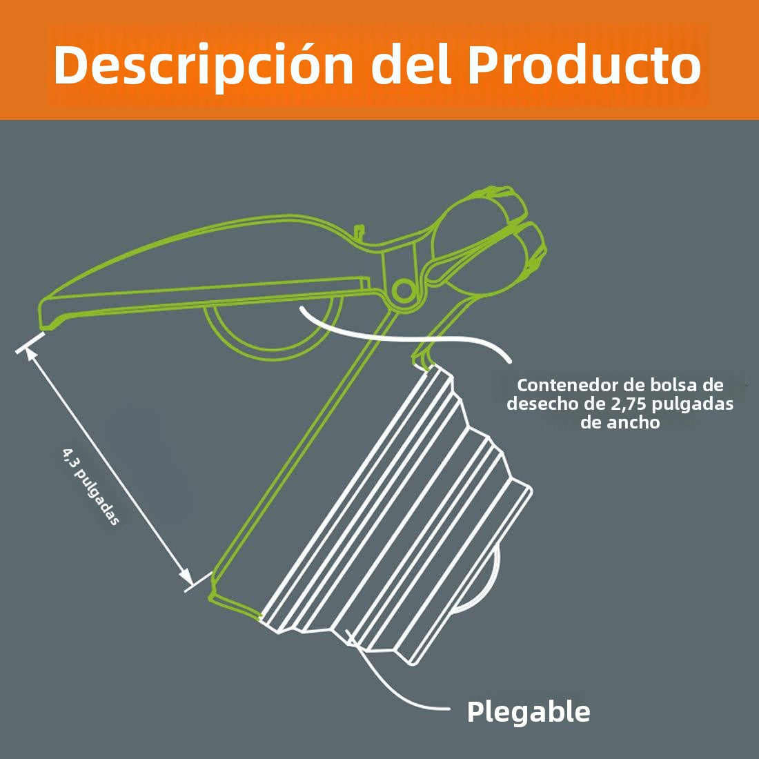 Recogedor de Heces Portátil para Mascotas | Plegable con Bolsa de Basura