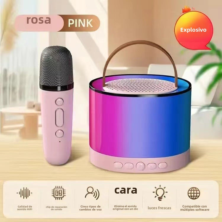 Altavoz Bluetooth Y1 con Micrófono: Sistema de Sonido Inalambrico para Karaoke en Casa