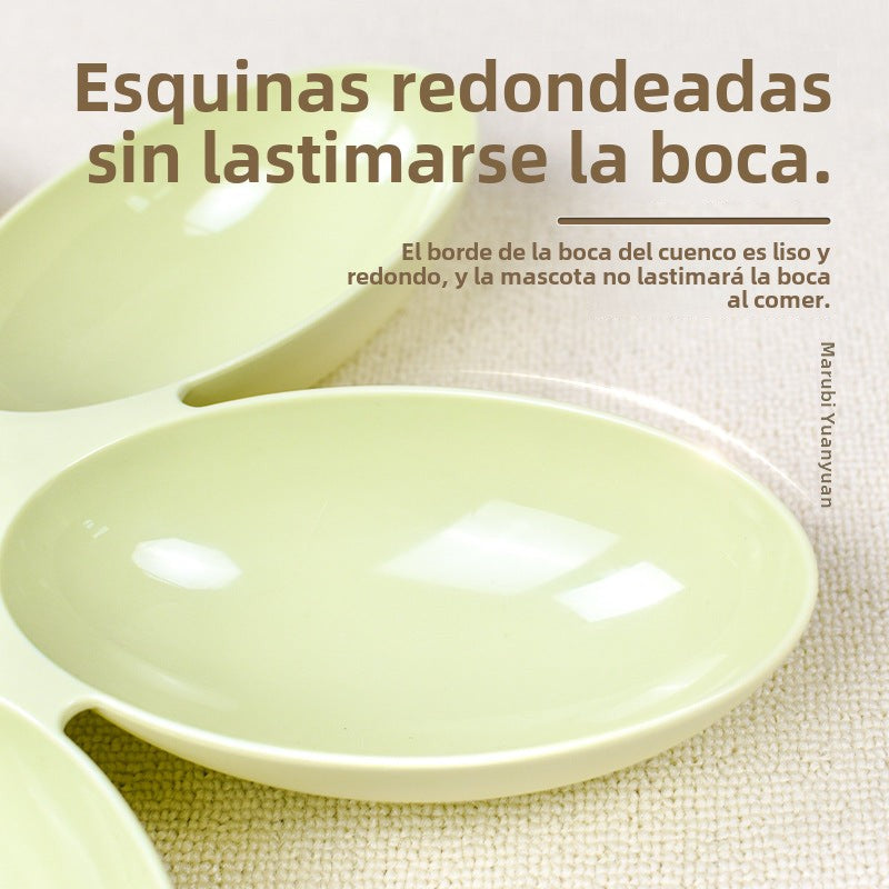 Plato en Forma de Flor para Gatos: Comedero Múltiple con Pétalos para Gatitos y Cachorros