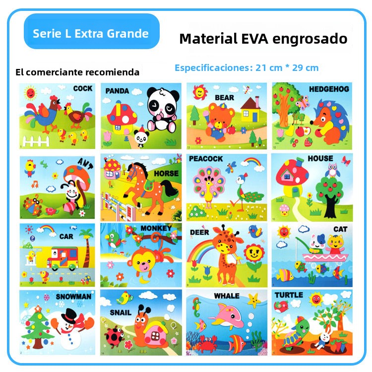 Set de Pegatinas 3D para Niños – Juguetes Educativos y Manualidades en Foam EVA