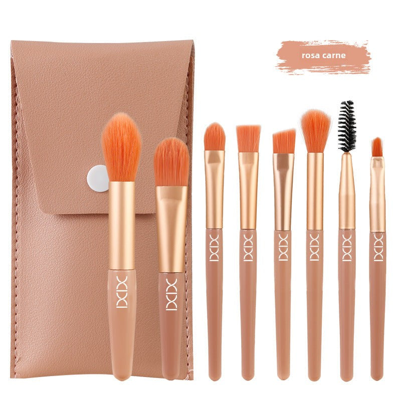 Set de Brochas de Maquillaje para Principiantes: 8 Piezas con Cerdas Suaves para Sombras de Ojos, Polvos Sueltos y Base