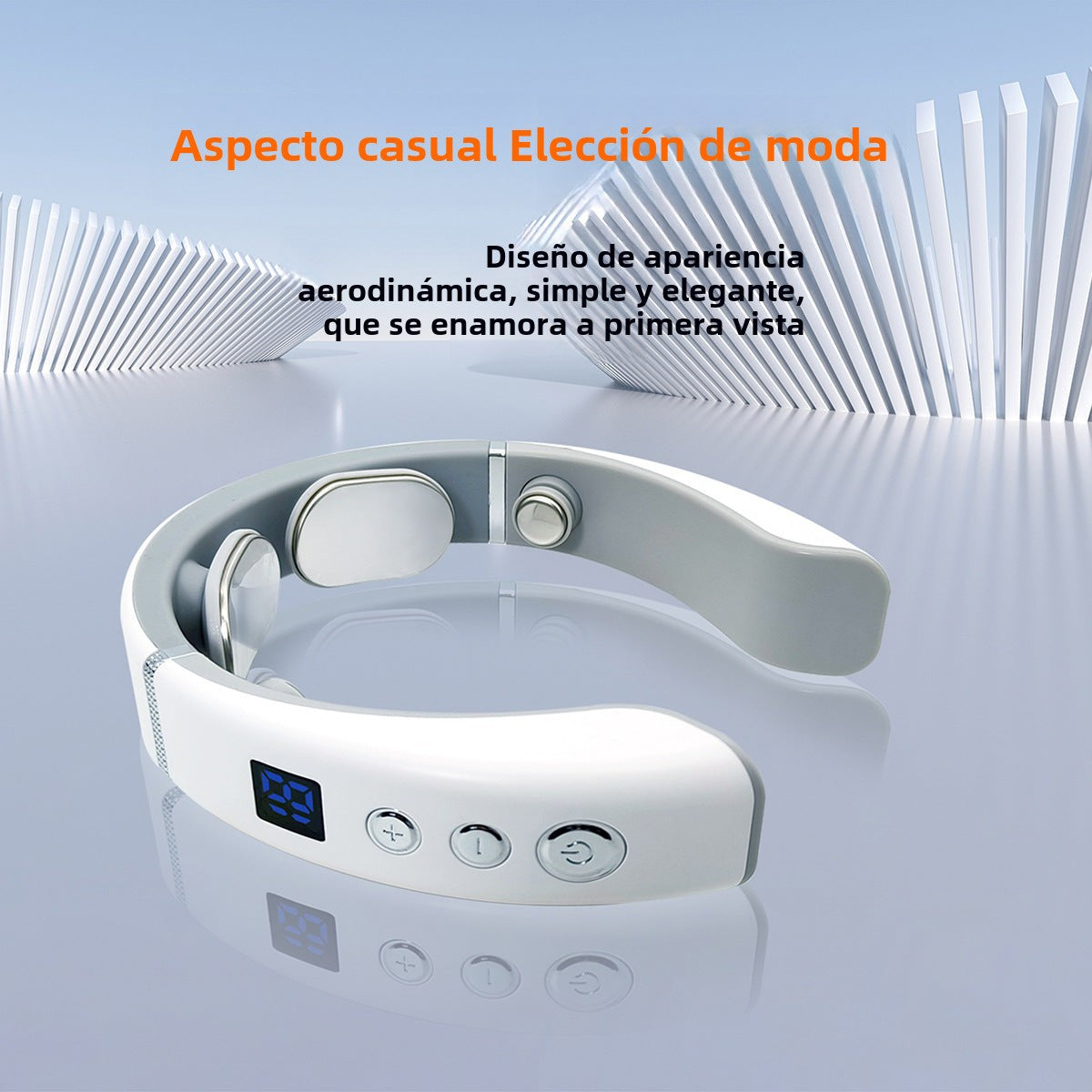 Masajeador de Cuello Portátil con Calor – Dispositivo Cervical Recargable para Aliviar Tensión y Dolor