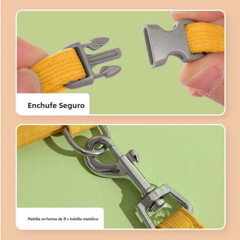 Arnés para Mascotas Pequeñas con Correa de Paseo – Diseño de Margarita en el Pecho