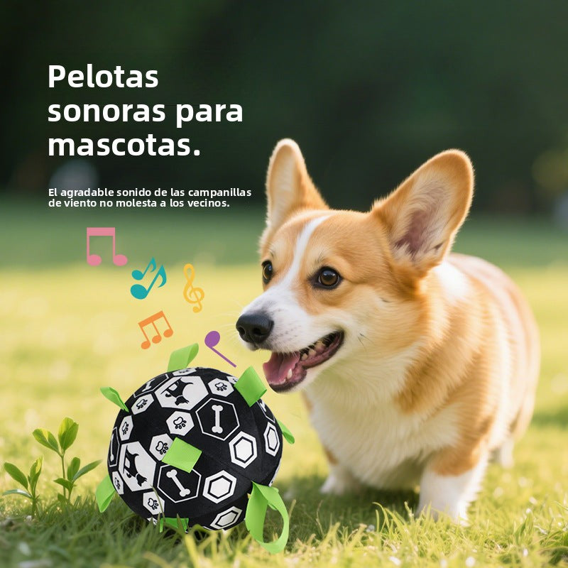 pelota de juguete electrónica para perros con sonido y autorebote