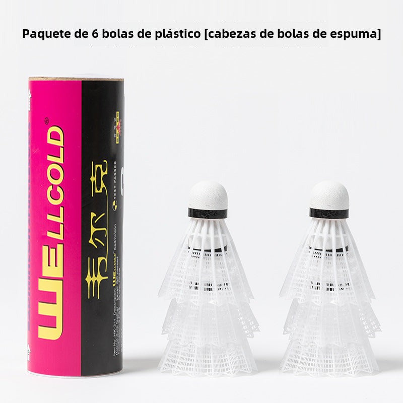 Volantes de bádminton al aire libre: Set de 3, 6 o 12 unidades, alta elasticidad y resistencia para entrenamiento y competición