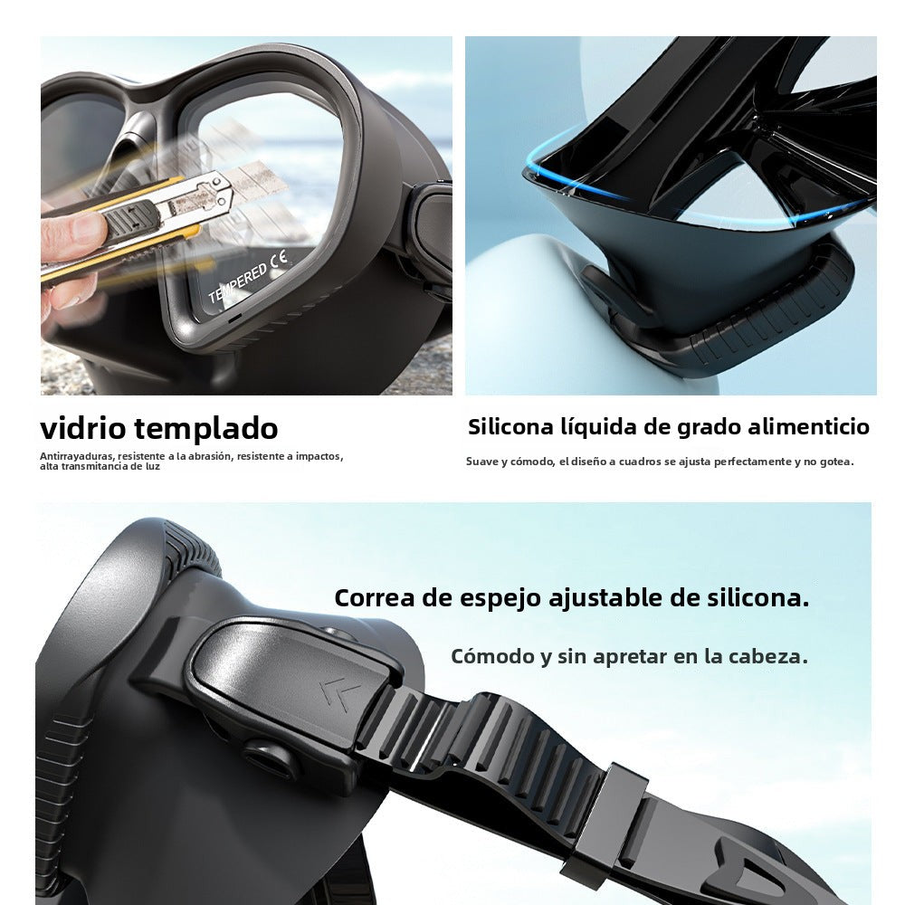 Máscara de Apnea con Soporte Frontal para Cámara GoPro