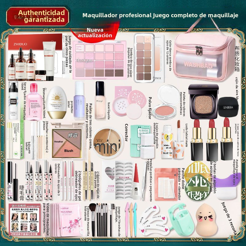 Kit de Maquillaje para Estudiantes: Set Completo de Maquillaje, Resistente al Agua y al Sudor, Ideal para Principiantes
