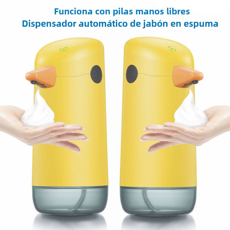 Dispensador Automático de Jabón Patito: Espuma con Sensor Inteligente, Funciona con Pilas