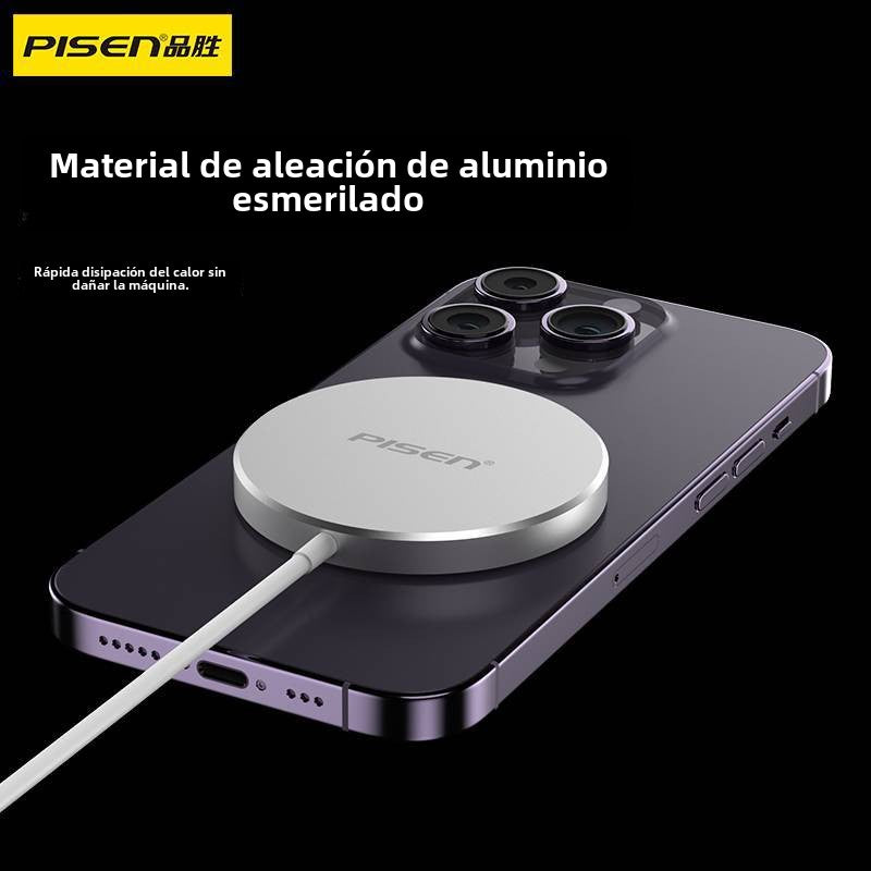 Cargador Inalámbrico 15W para iPhone 14/13/11/15/16: Compatible con MagSafe y Carga Rápida