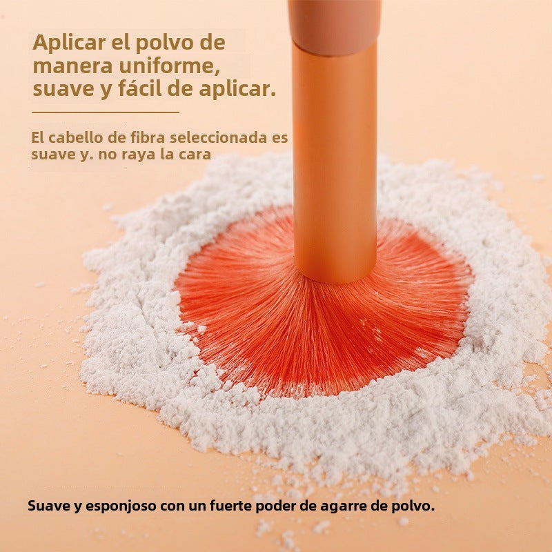 Set de Brochas de Maquillaje para Principiantes: 8 Piezas con Cerdas Suaves para Sombras de Ojos, Polvos Sueltos y Base