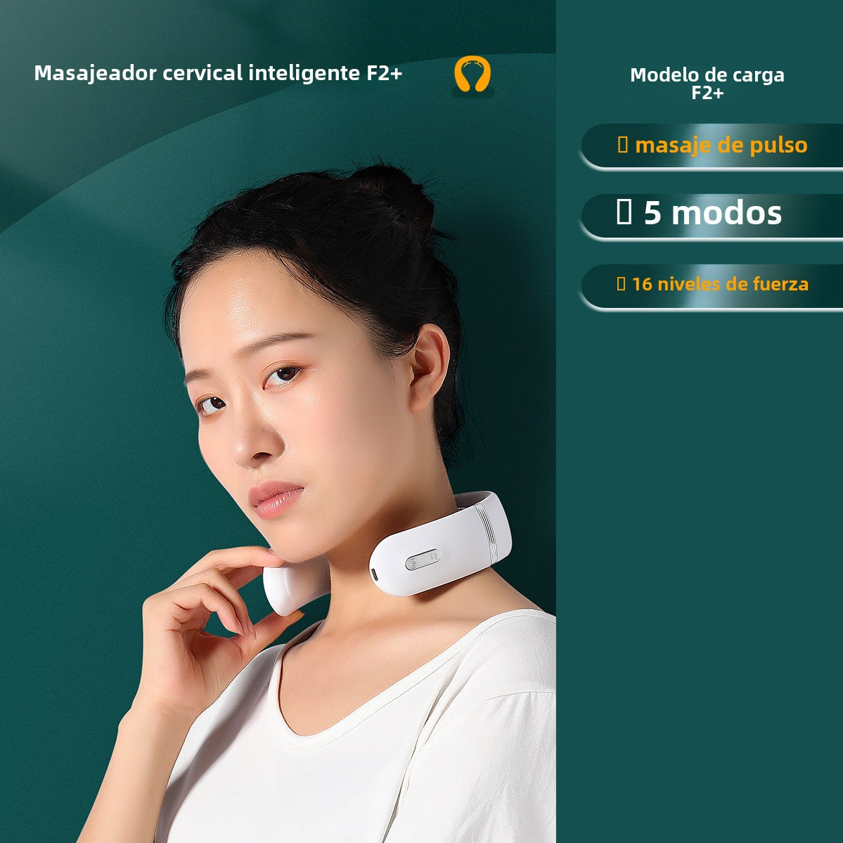Masajeador de Cuello Portátil con Calor – Dispositivo Cervical Recargable para Aliviar Tensión y Dolor