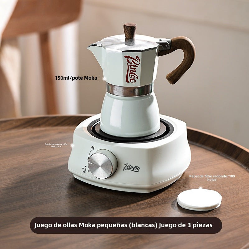 Bincoo: Elegante Cafetera Moka para Casa - Máquina de Café Espresso, Ideal para Preparar Café Concentrado y Manualmente
