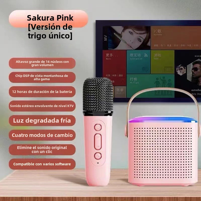 Altavoz Bluetooth Y1 con Micrófono: Sistema de Sonido Inalambrico para Karaoke en Casa