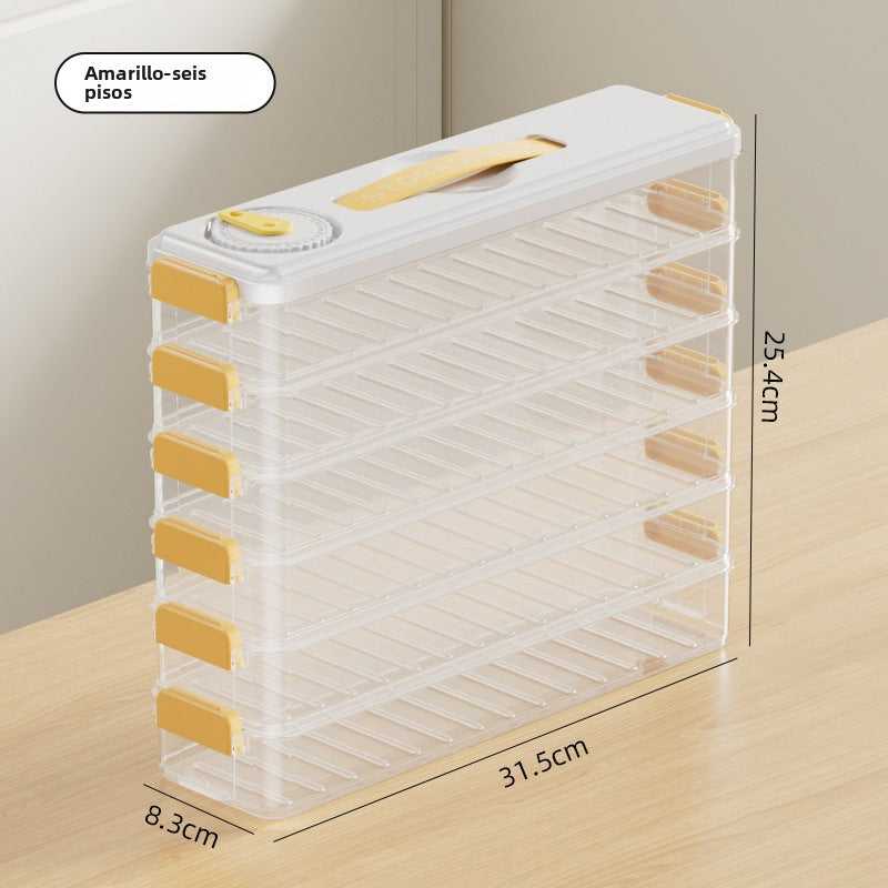 Caja de almacenamiento para dumplings congelados: recipientes de grado alimenticio para nevera y organización