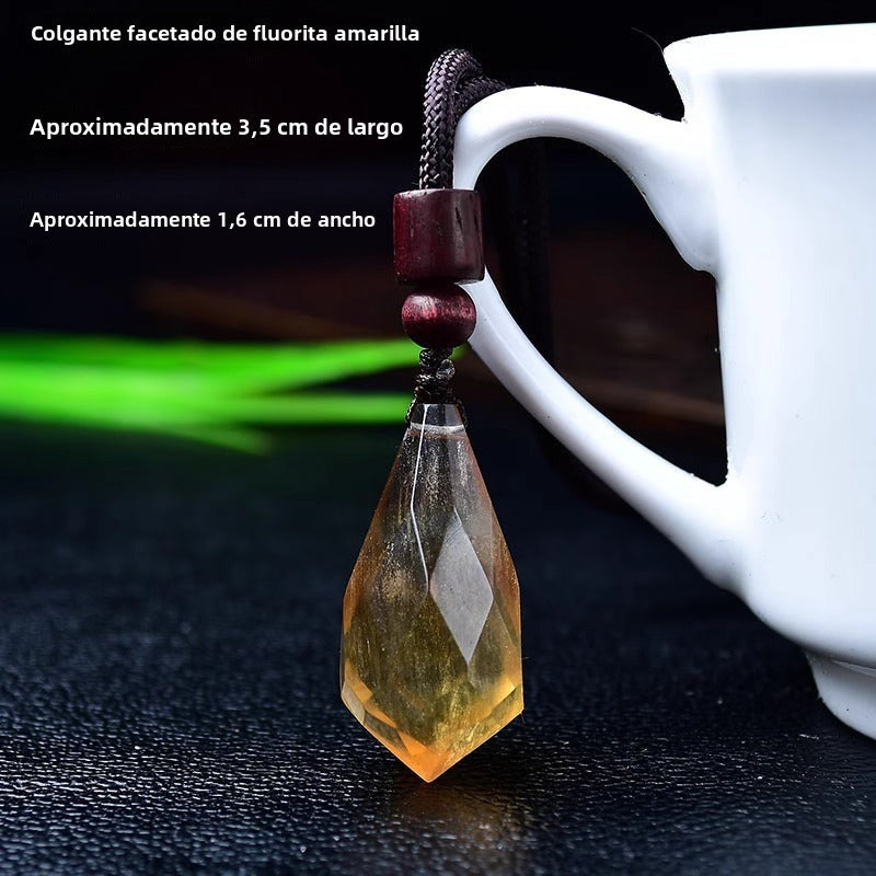 Colgante con piedras naturales: Amatista, Fluorita, Obsidiana, Lapislázuli y más