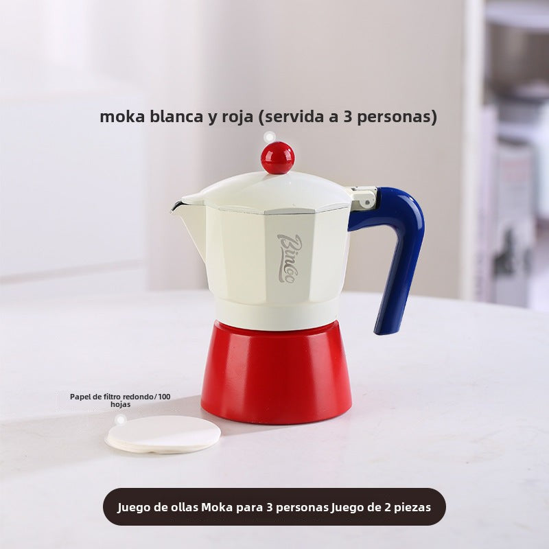 Juego de Cafetera Bincoo: Set de Espresso Casero Mini Cafetera
