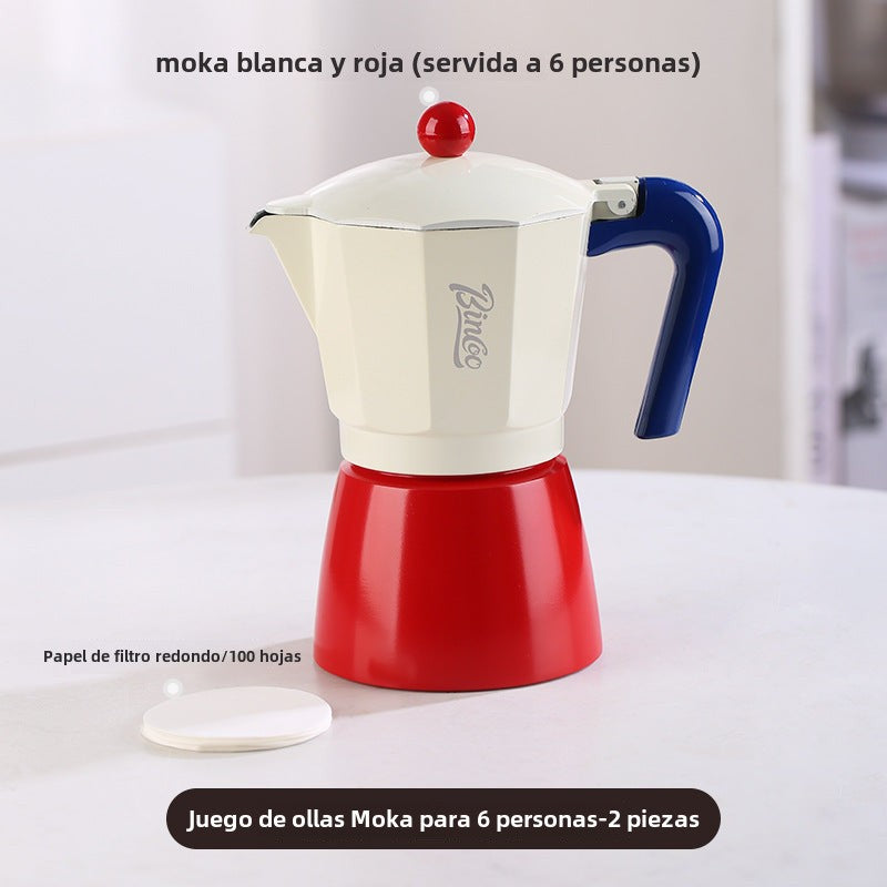 Juego de Cafetera Bincoo: Set de Espresso Casero Mini Cafetera