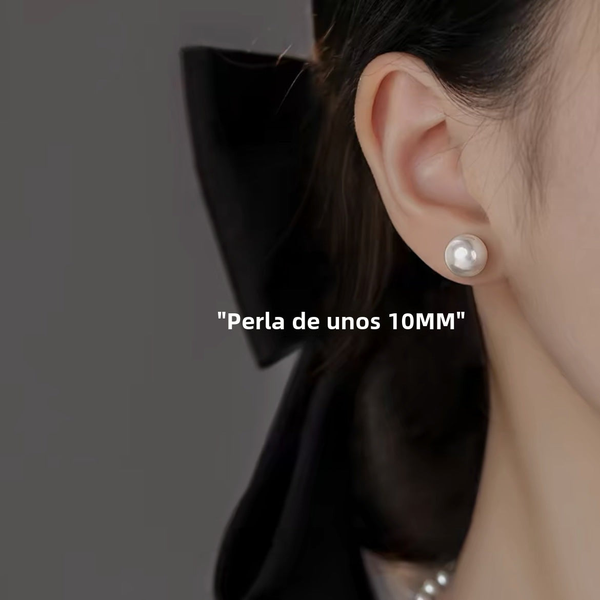 Pendiente Botón con Perla de Plata Pura 999 – Elegantes para Oficina