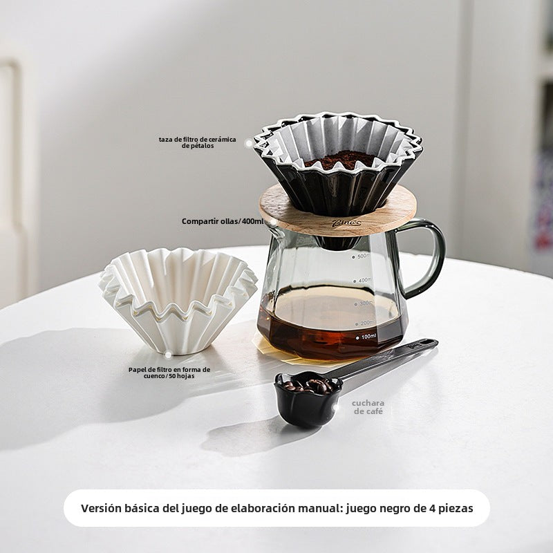 Juego de Cafetera Bincoo: Tetera de Válvula Fina para Preparar Café Americano en Casa