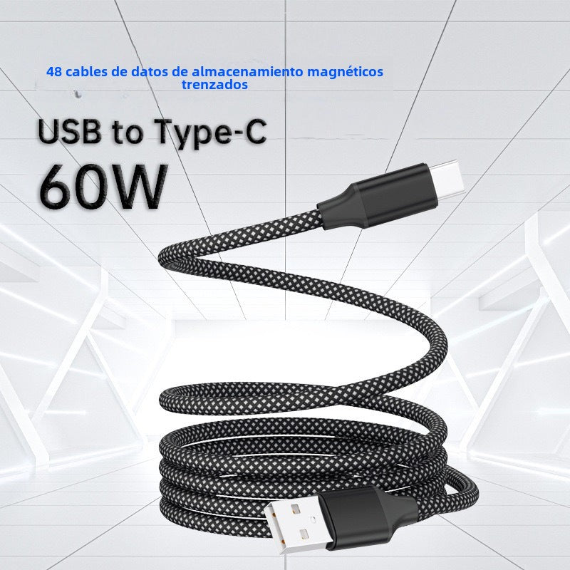 Cable de Carga Magnético 100W con Almacenamiento Automático: Compatible con Apple PD y Tipo-C para Carga Rápida