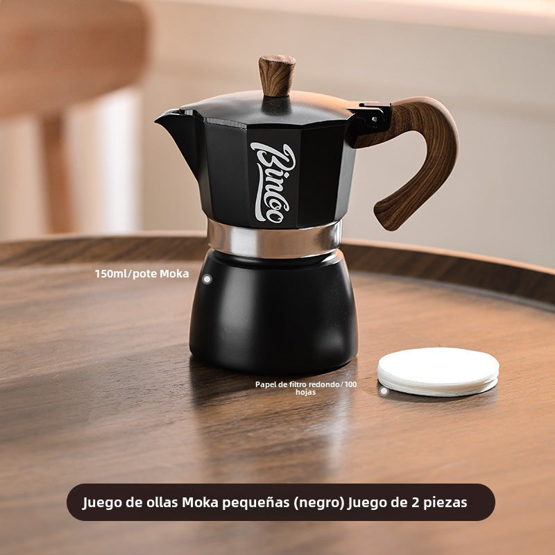 Bincoo: Elegante Cafetera Moka para Casa - Máquina de Café Espresso, Ideal para Preparar Café Concentrado y Manualmente
