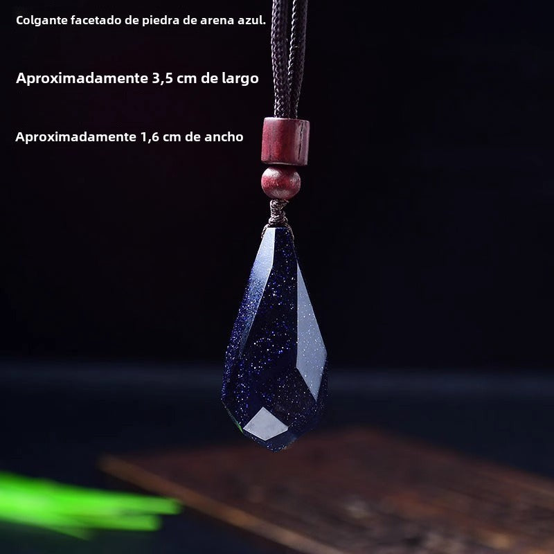 Colgante con piedras naturales: Amatista, Fluorita, Obsidiana, Lapislázuli y más