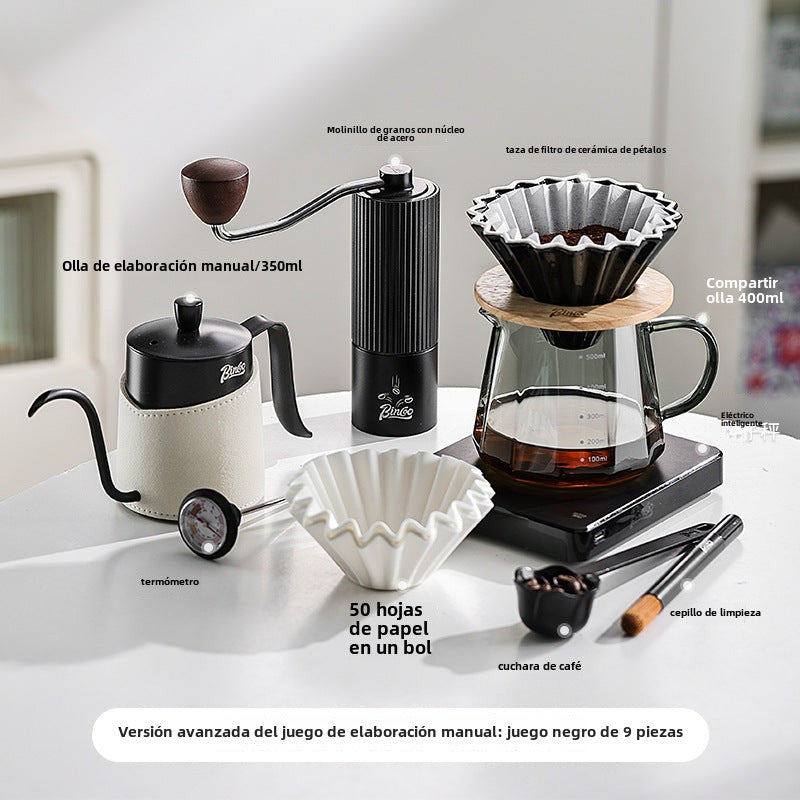 Juego de Cafetera Bincoo: Tetera de Válvula Fina para Preparar Café Americano en Casa