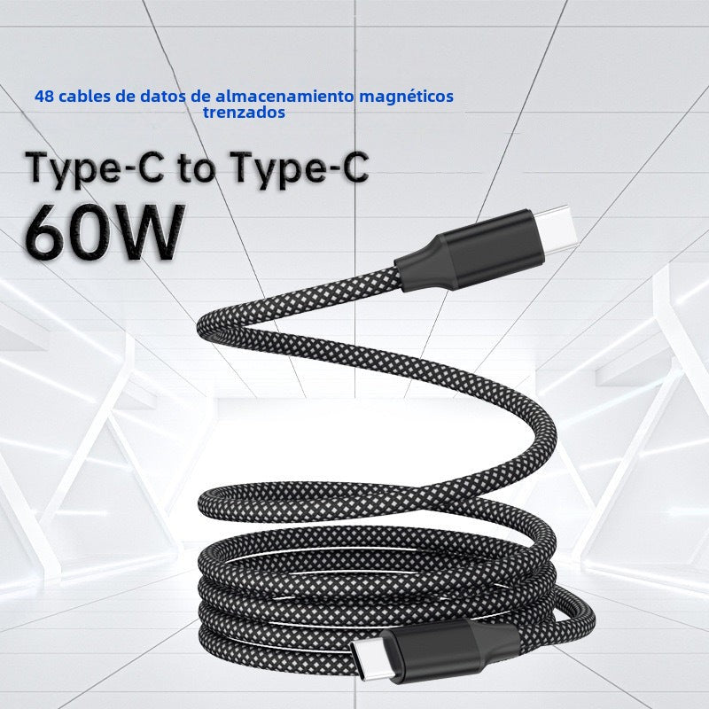 Cable de Carga Magnético 100W con Almacenamiento Automático: Compatible con Apple PD y Tipo-C para Carga Rápida