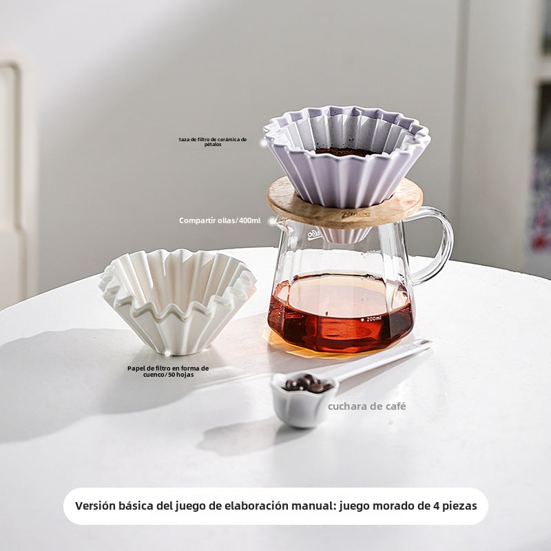 Juego de Cafetera Bincoo: Tetera de Válvula Fina para Preparar Café Americano en Casa