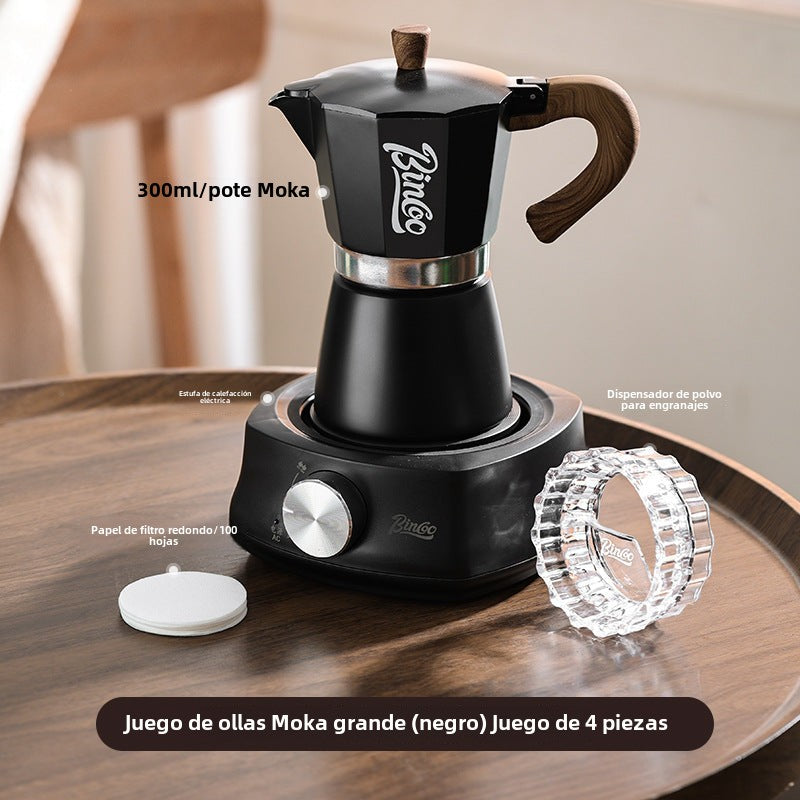 Bincoo: Elegante Cafetera Moka para Casa - Máquina de Café Espresso, Ideal para Preparar Café Concentrado y Manualmente