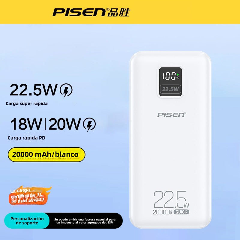 Batería portátil de 10000 mAh: Cargador rápido de 10W, gran capacidad, ligero y conveniente