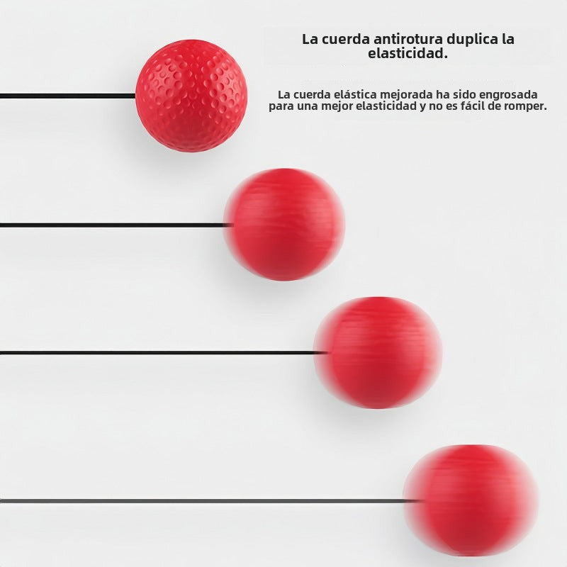 Pelota de Reflejos con Banda para Cabeza: Bola de Boxeo para Entrenamiento de Velocidad y Reflejos, Ejercitador de Artes Marciales para Niños y Adultos
