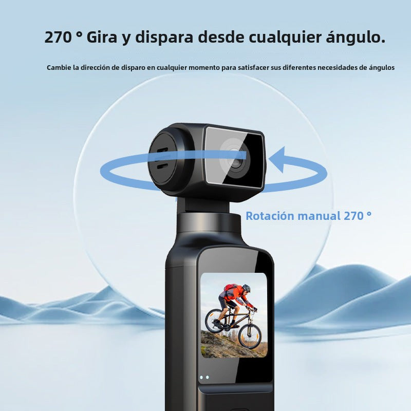 Cámara de bolsillo 4K HD: Antivibración, Mini, Portátil, Ideal para Deportes y Ciclismo