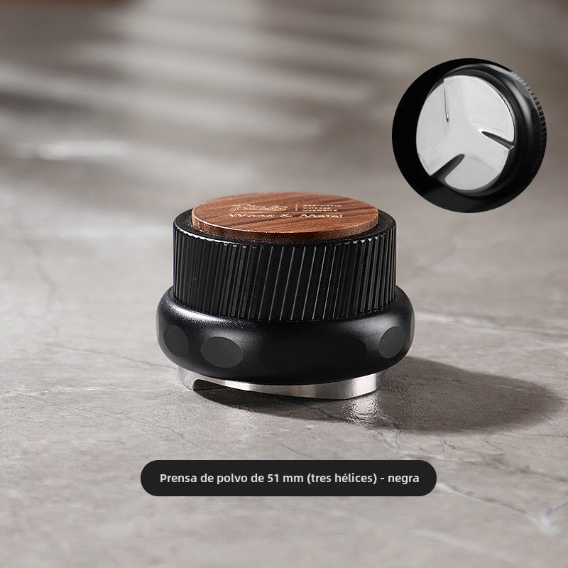 Kit de Prensado de Café Italiano Bincoo: Base de Madera de Nogal y Tamiz para Espresso