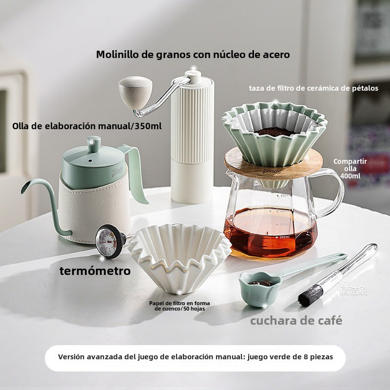 Juego de Cafetera Bincoo: Tetera de Válvula Fina para Preparar Café Americano en Casa
