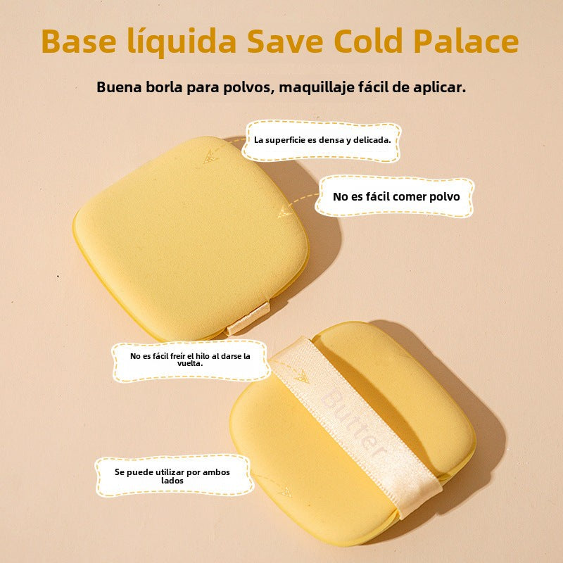 Esponja de Maquillaje de Mantequilla: Polvo Hidratante que se Expande al Contacto con Agua, Herramienta de Maquillaje de Dos Caras, Suave y Aderente