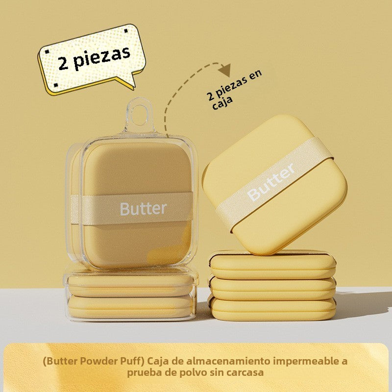 Esponja de Maquillaje de Mantequilla: Polvo Hidratante que se Expande al Contacto con Agua, Herramienta de Maquillaje de Dos Caras, Suave y Aderente