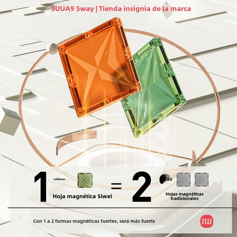 Magnéticos con Ventanas de Diamante: Juguete Educativo y Creativo para Niños, Bloques de Construcción
