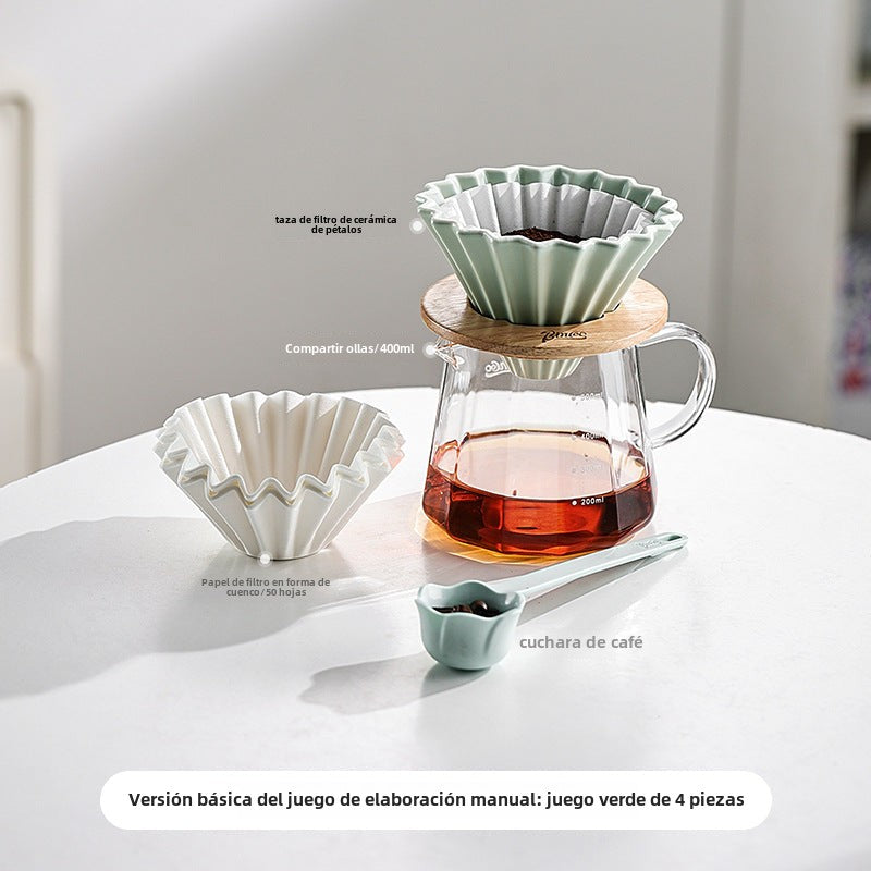 Juego de Cafetera Bincoo: Tetera de Válvula Fina para Preparar Café Americano en Casa