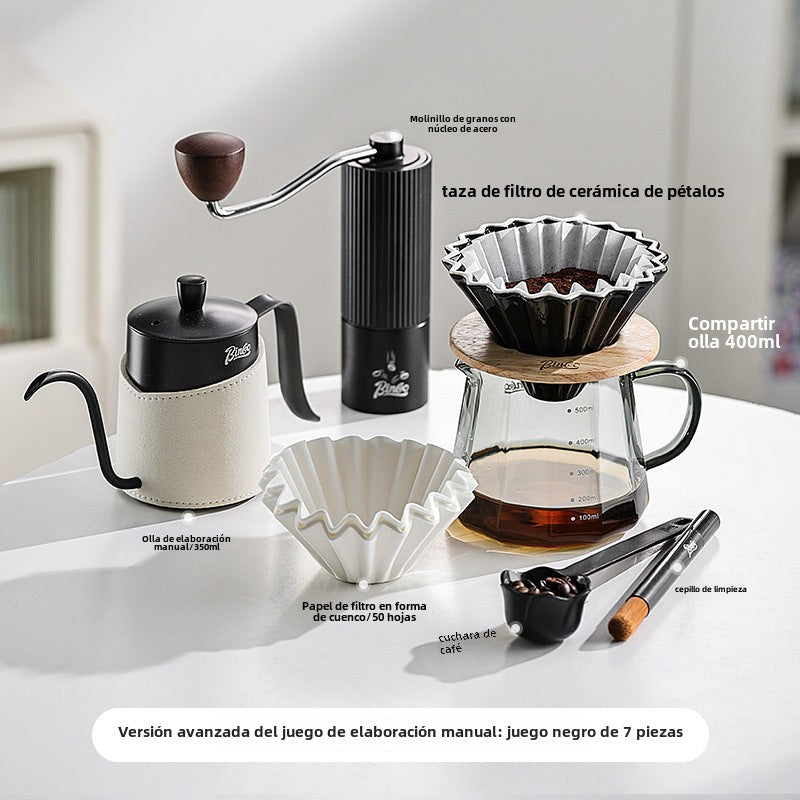Juego de Cafetera Bincoo: Tetera de Válvula Fina para Preparar Café Americano en Casa