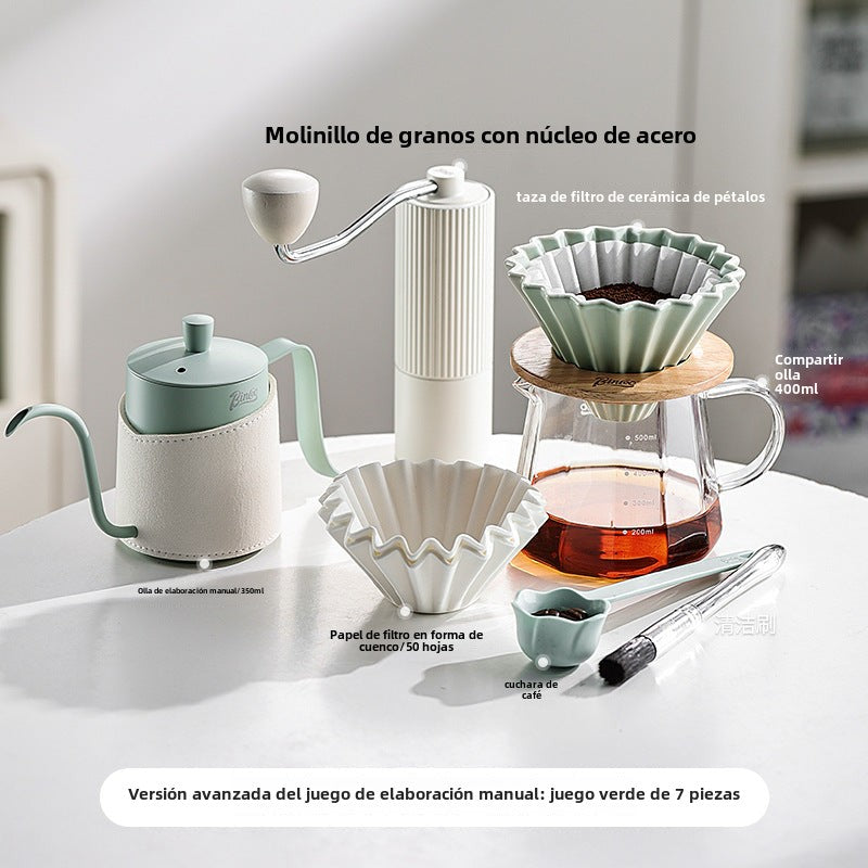 Juego de Cafetera Bincoo: Tetera de Válvula Fina para Preparar Café Americano en Casa