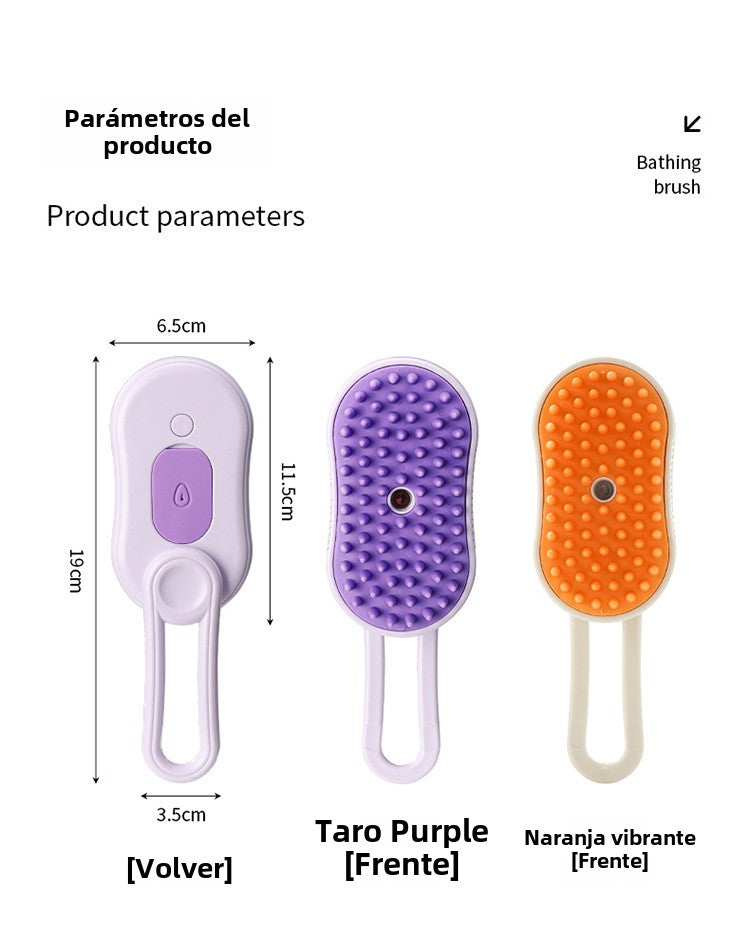 Cepillo de Masaje para Mascotas: Cepillo Desenredante y Quitapelusa para Gatos con Vapor